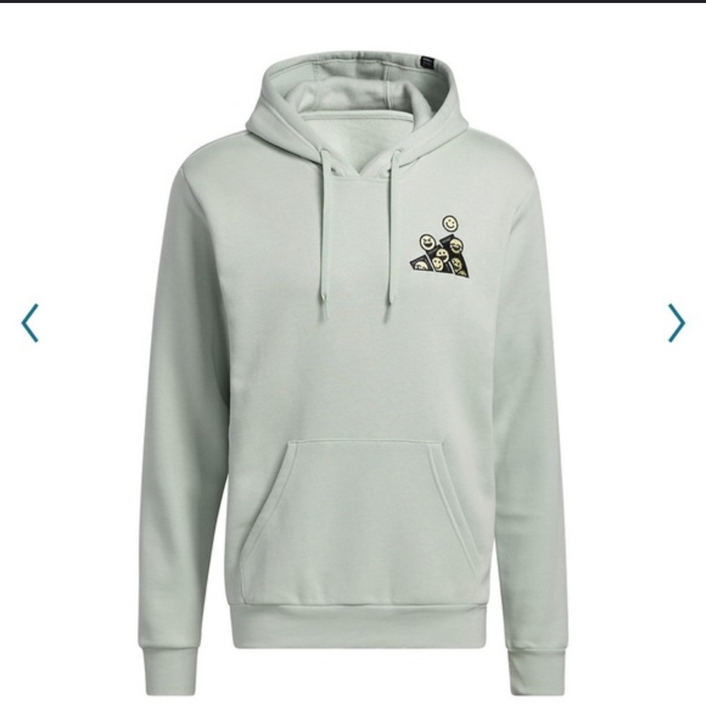Men's Light Gray Hoodie with Smiley Design